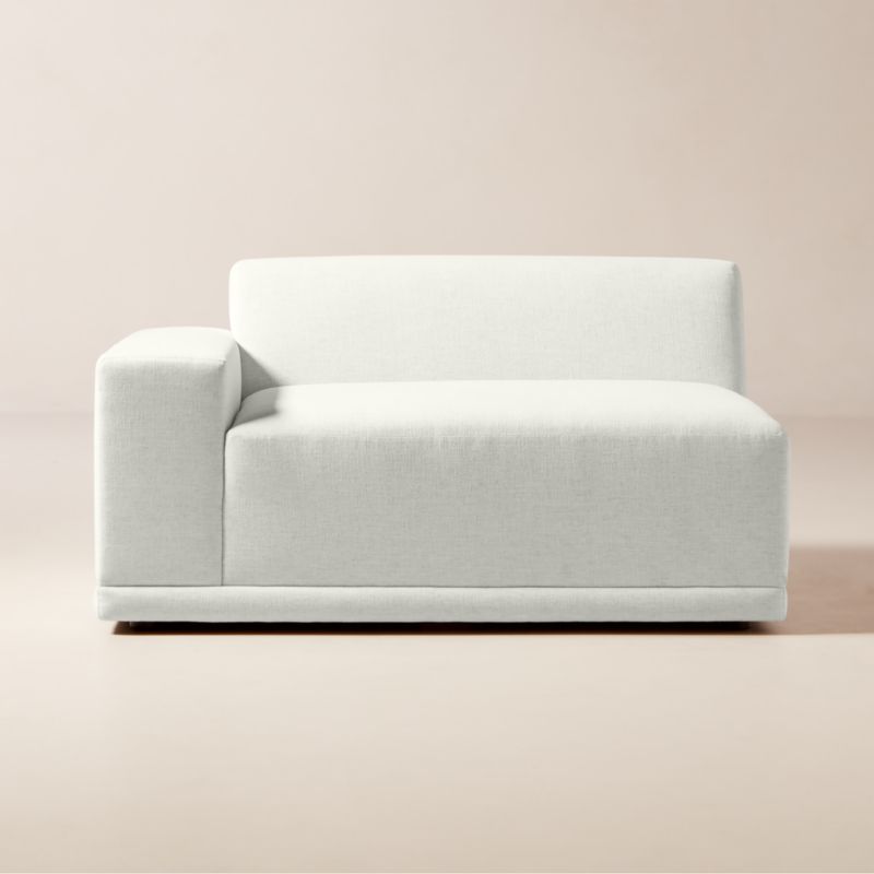 View Faible White Performance Fabric Left-Arm Chair details