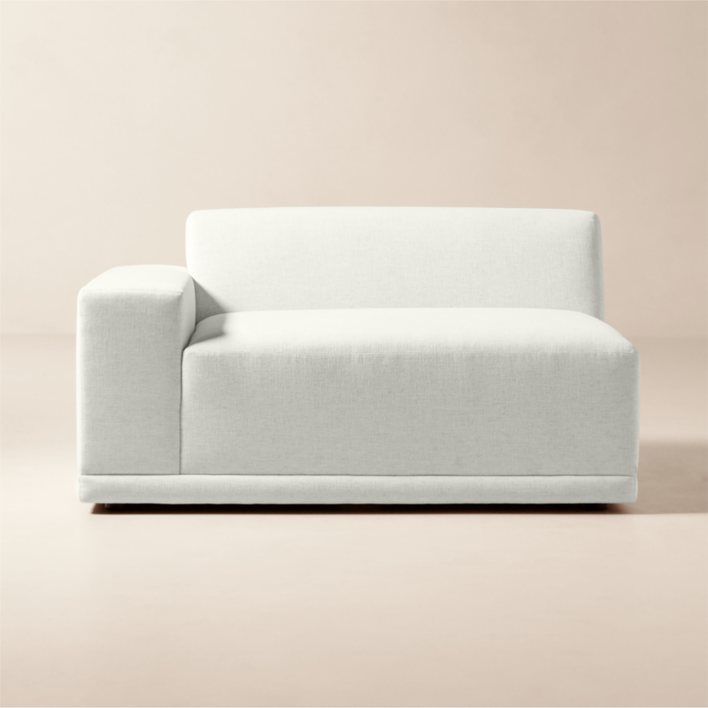 Faible White Performance Fabric Deep Depth Left-Arm Chair - image 0 of 11