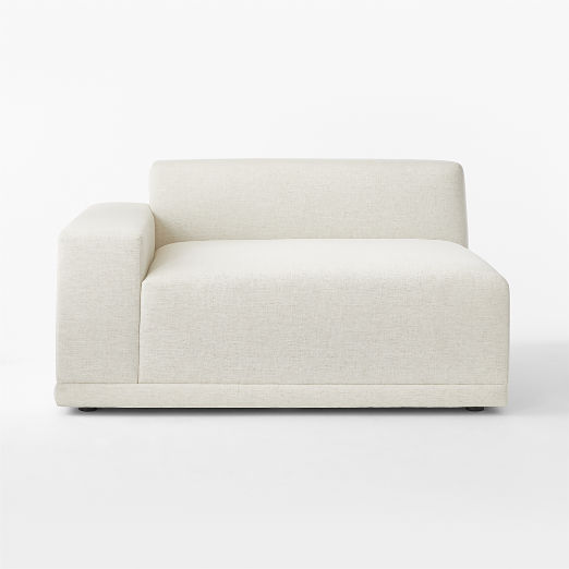 Faible White Performance Fabric Left-Arm Chair