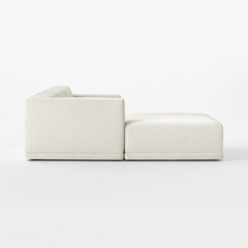 Faible 4-Piece L-Shaped White Performance Fabric Deep Depth Sectional Sofa with Right-Arm - image 6 of 16