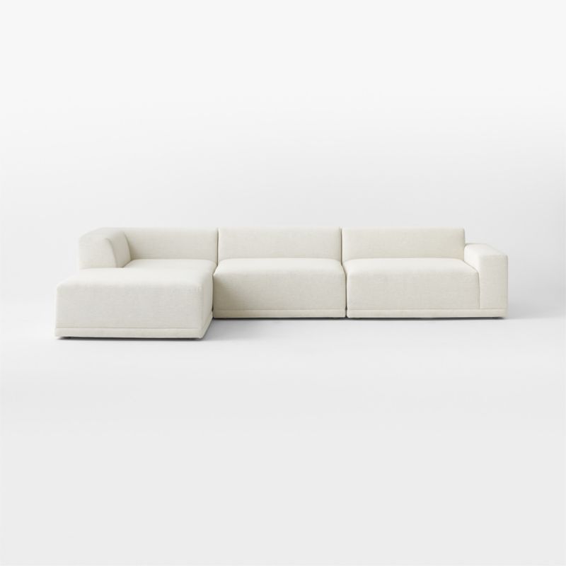 Faible 4-Piece L-Shaped White Performance Linen Sectional Sofa with Right-Arm - image 8 of 12