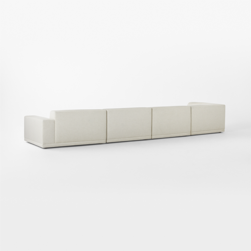 Faible 6-Piece U-Shaped White Performance Fabric Deep Depth Sectional Sofa with Right-Arm - image 7 of 15