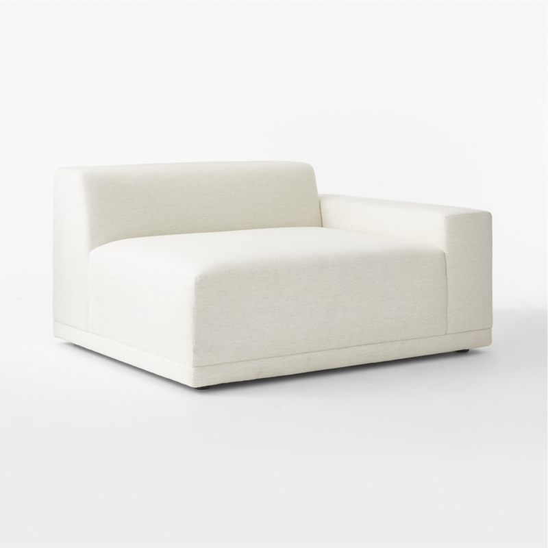 Faible White Performance Fabric Deep Depth Right-Arm Chair - image 2 of 8