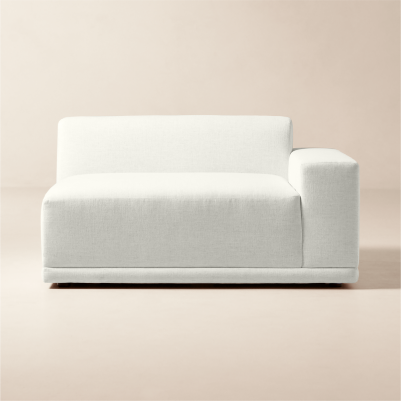 Faible White Performance Fabric Deep Depth Right-Arm Chair - image 0 of 8