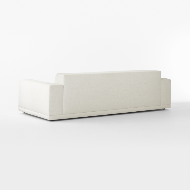 Faible 99" White Performance Deep Depth Fabric Sofa - image 7 of 11