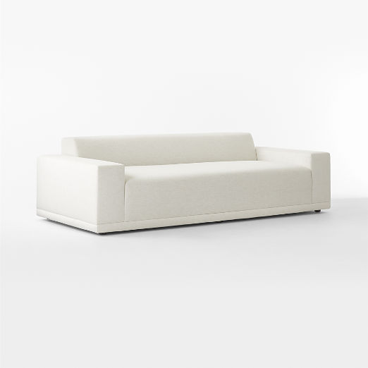 Faible 100" White Performance Fabric Sofa