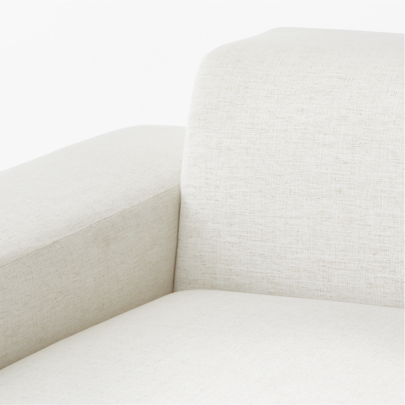 Faible 99" White Performance Deep Depth Fabric Sofa - image 8 of 11