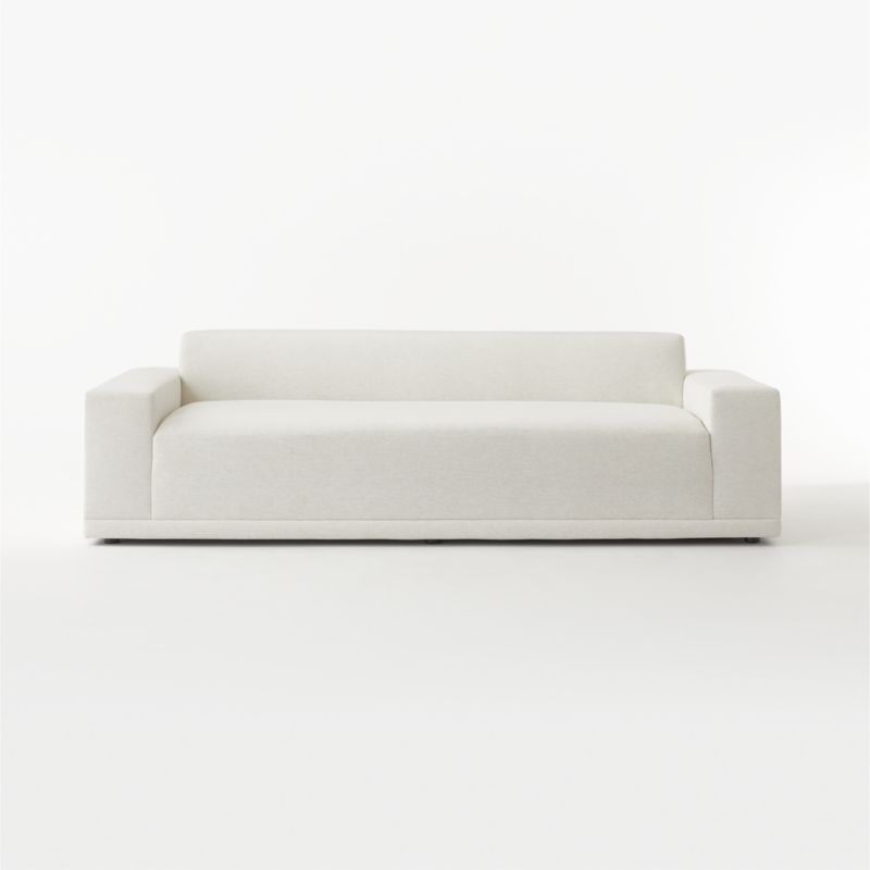 Faible 100" White Performance Fabric Sofa - image 4 of 8