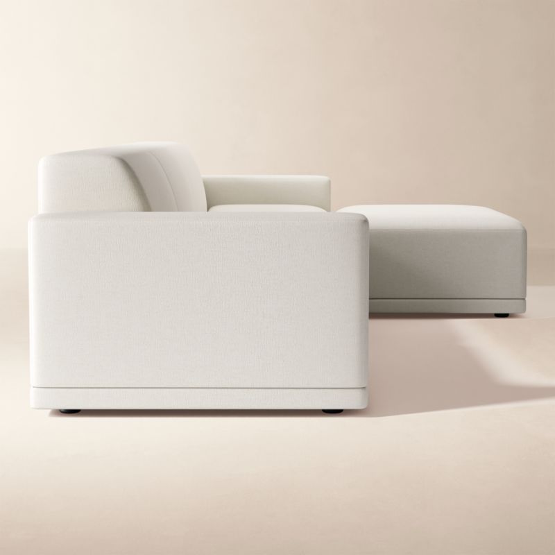 Faible 4-Piece Modular White Performance Velvet Standard Depth Sectional Sofa - image 3 of 9