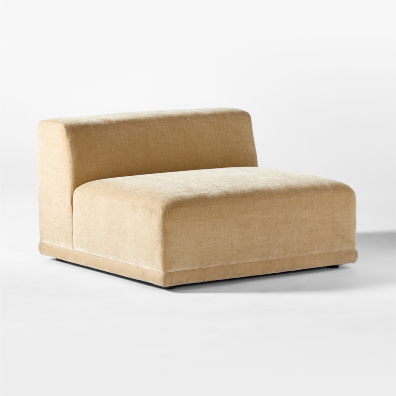 Faible Wheat Performance Chenille Deep Depth Armless Chair - image 3 of 8