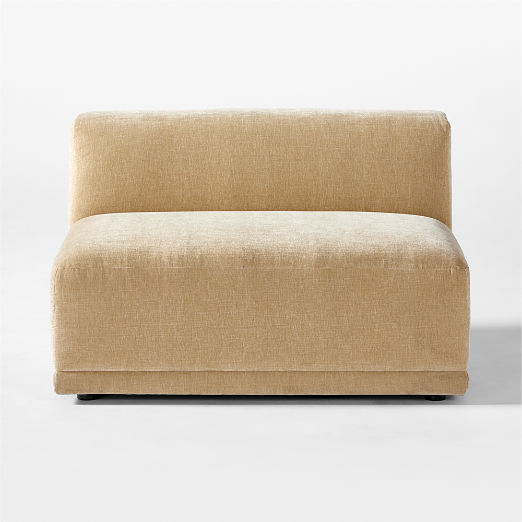 Faible Wheat Performance Velvet Armless Chair