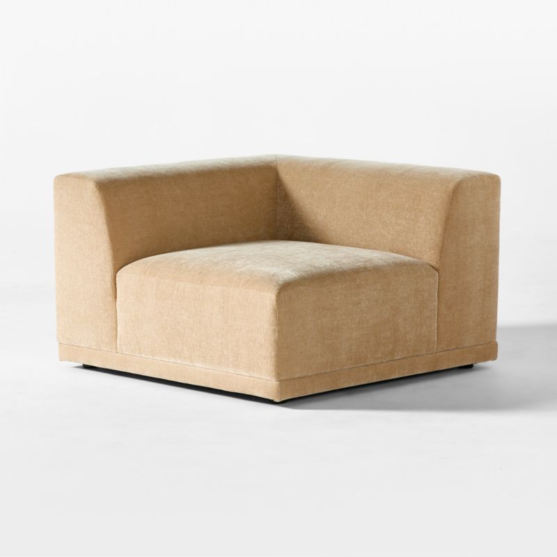 Faible Wheat Performance Velvet Corner Chair - image 5 of 9