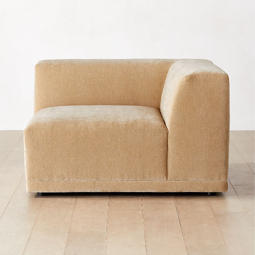 Faible Wheat Performance Velvet Corner Chair