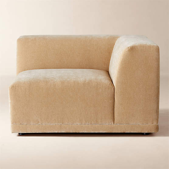 Faible Wheat Performance Velvet Deep Depth Corner Chair