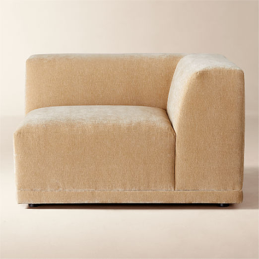 Faible Wheat Performance Velvet Deep Depth Corner Chair