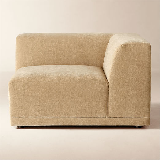 Faible Wheat Performance Chenille Deep Depth Corner Chair