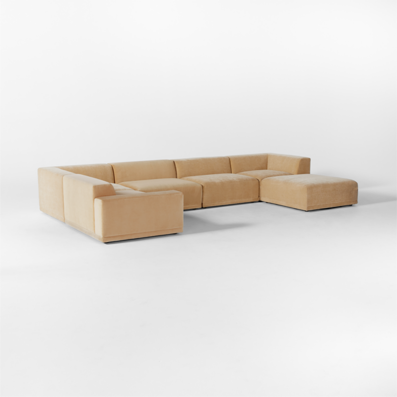 Faible 6-Piece U-Shaped Wheat Performance Chenille Deep Depth Sectional Sofa with Left-Arm - image 5 of 13