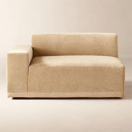 Faible Wheat Performance Chenille Deep Depth Left-Arm Chair