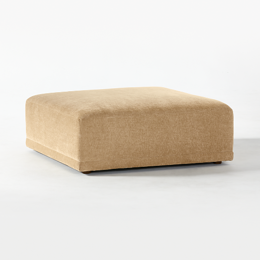 Faible Wheat Performance Chenille Deep Depth Ottoman