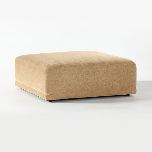 Faible Wheat Performance Chenille Deep Depth Ottoman