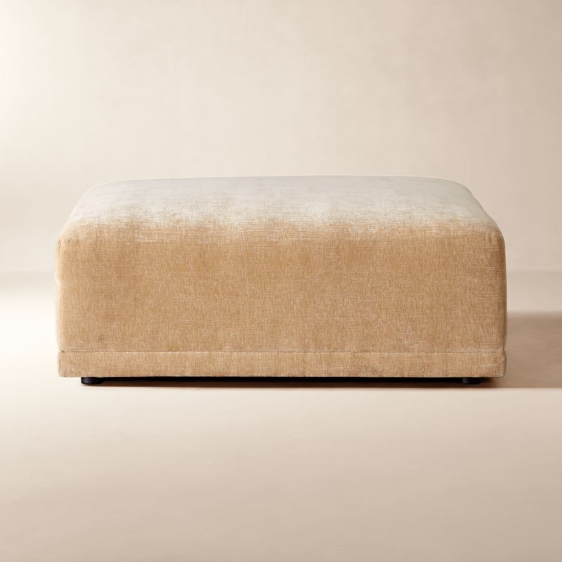 Faible Wheat Performance Chenille Deep Depth Ottoman - image 0 of 5
