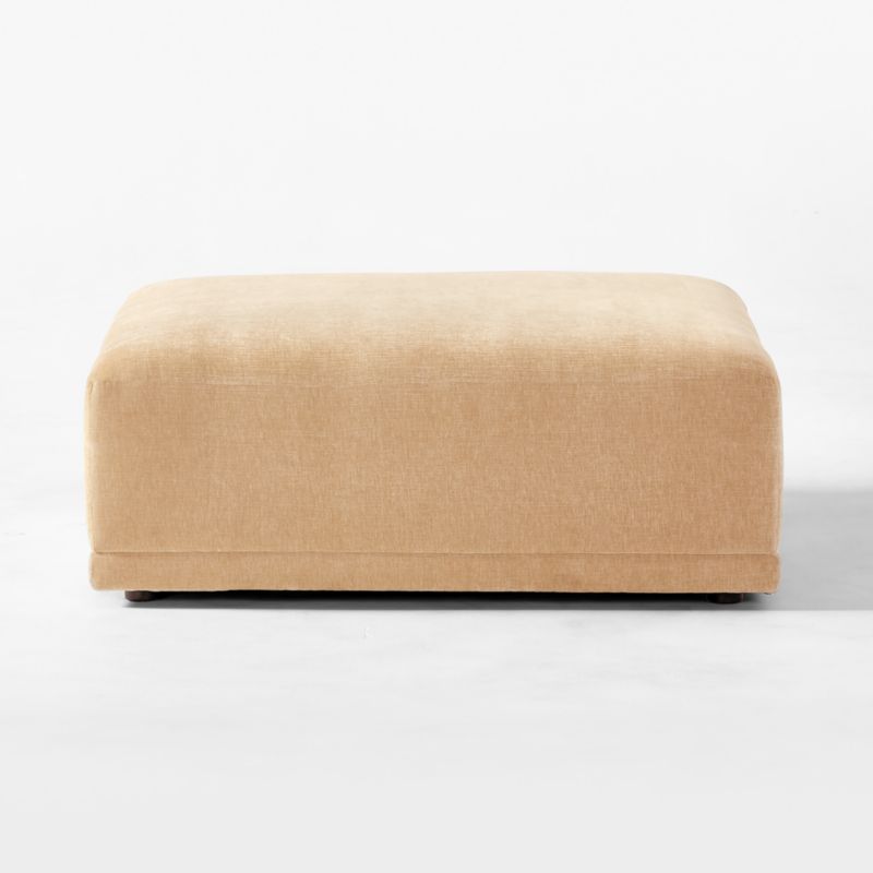 Faible Wheat Performance Velvet Ottoman - image 4 of 7