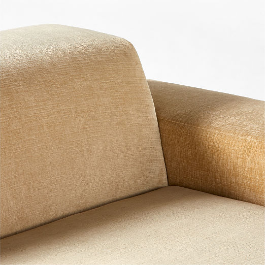 Faible Wheat Performance Velvet Deep Depth Right-Arm Chair