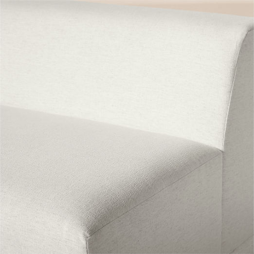 Faible White Performance Linen Standard Depth Armless Chair