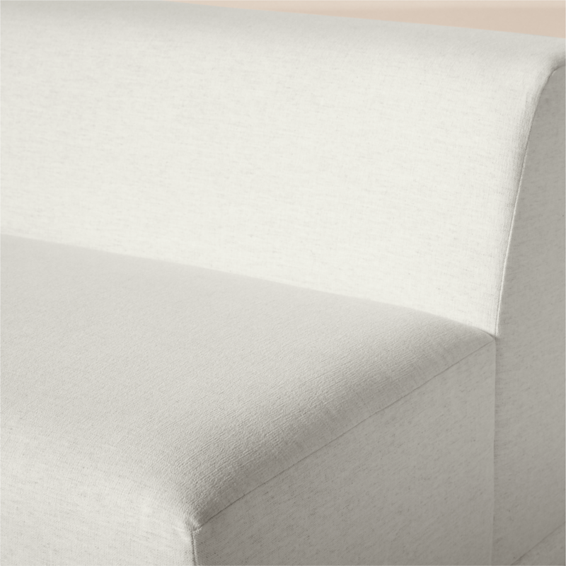 Faible White Performance Linen Standard Depth Armless Chair - image 6 of 10