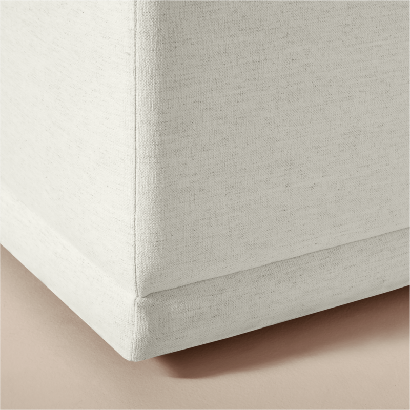 Faible White Performance Linen Standard Depth Armless Chair - image 5 of 10