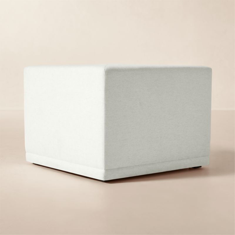 Faible White Performance Linen Standard Depth Corner Chair - image 5 of 10