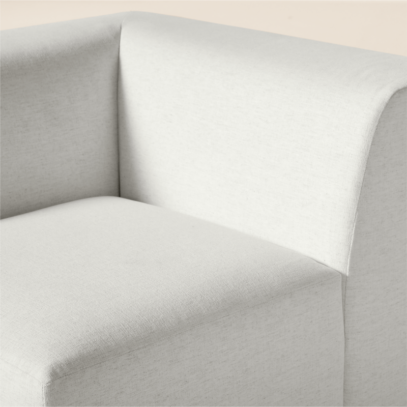 Faible White Performance Linen Standard Depth Corner Chair - image 7 of 10