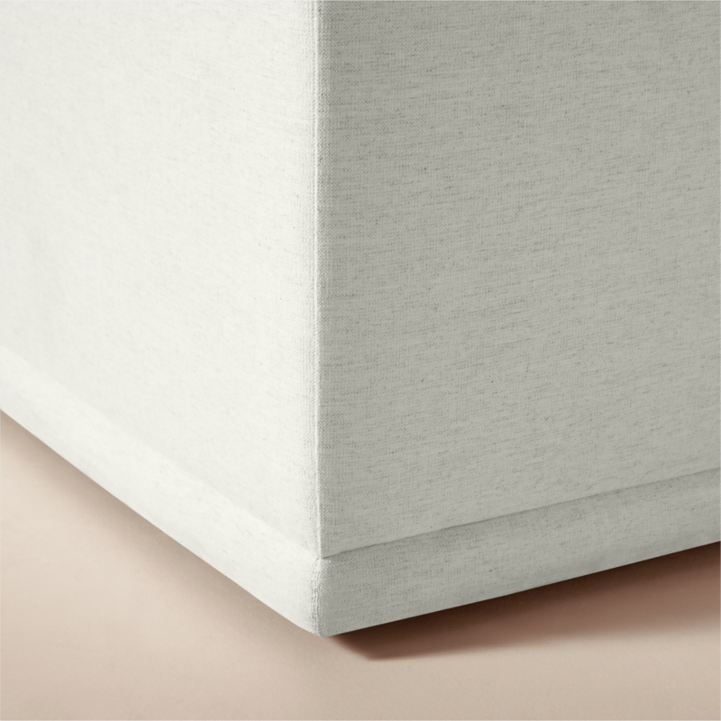 Faible White Performance Linen Standard Depth Corner Chair - image 6 of 10
