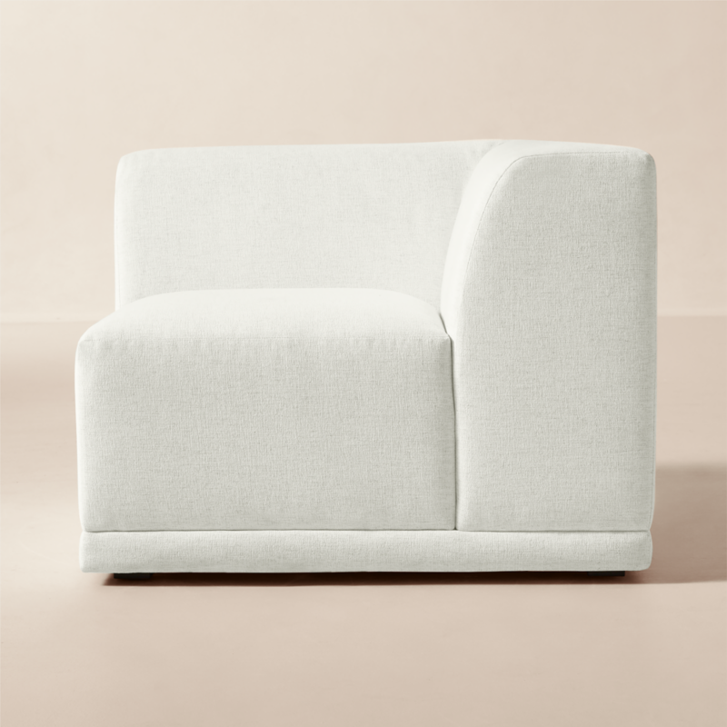Faible White Performance Linen Standard Depth Corner Chair - image 0 of 10