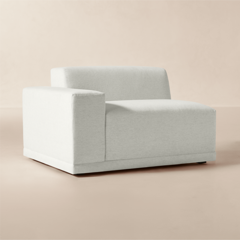 Faible White Performance Linen Standard Depth Left-Arm Chair - image 3 of 10