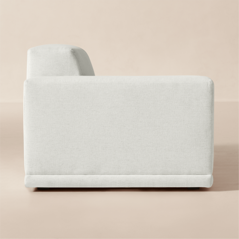 Faible White Performance Linen Standard Depth Left-Arm Chair - image 4 of 10