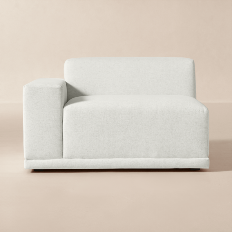 Faible White Performance Linen Standard Depth Left-Arm Chair - image 0 of 10