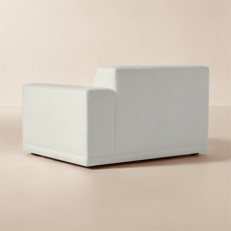 Faible White Performance Linen Standard Depth Right-Arm Chair - image 4 of 9