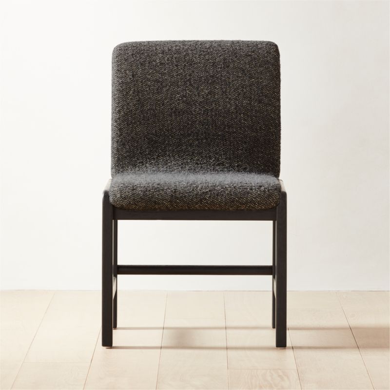 Falls Black Upholstered Dining Chair + Reviews CB2