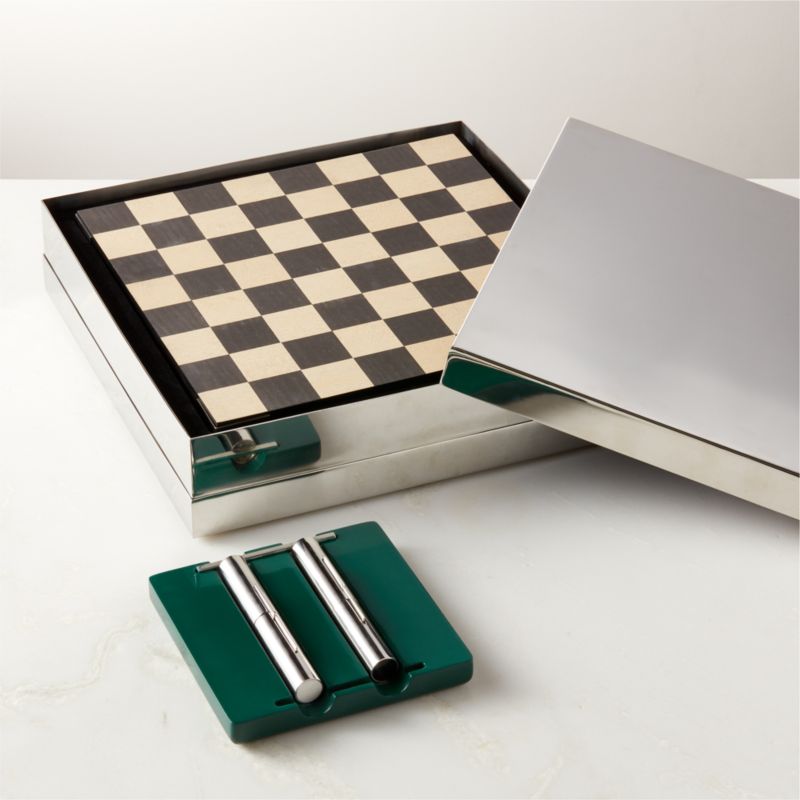 Famiglia Modern Stainless Steel Chess Set + Reviews