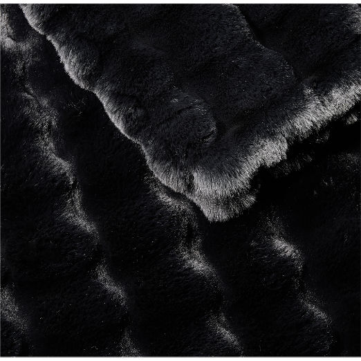 Farleigh Black Faux Fur Throw Blanket