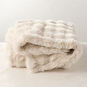 Farleigh Black Faux Fur Throw Blanket