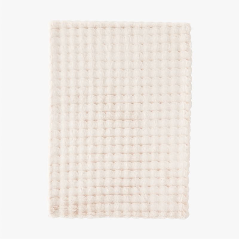 Farleigh Warm White Faux Fur Throw Blanket - image 1 of 9