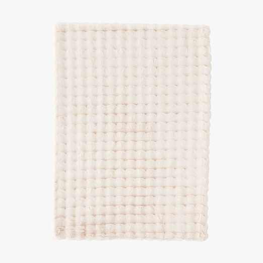 Farleigh Warm White Faux Fur Throw Blanket