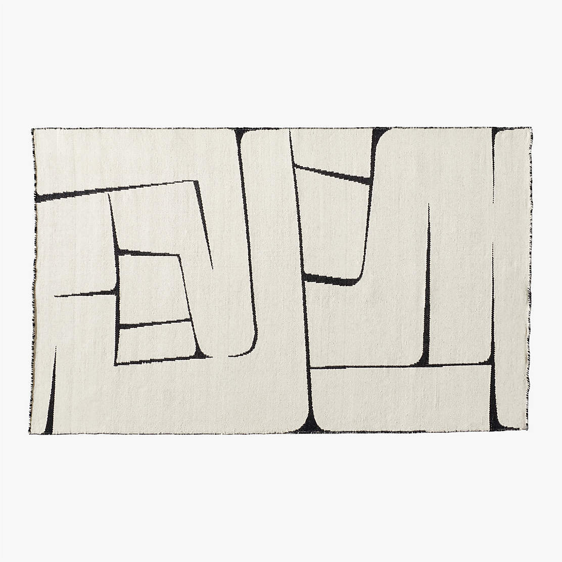 Faro Modern Handwoven Performance White and Natural Indoor/Outdoor Area