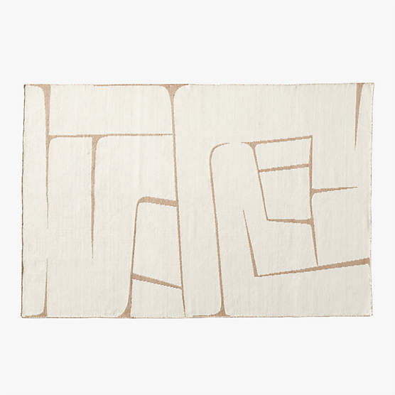 Faro Modern Handwoven Performance White and Black Indoor/Outdoor Area