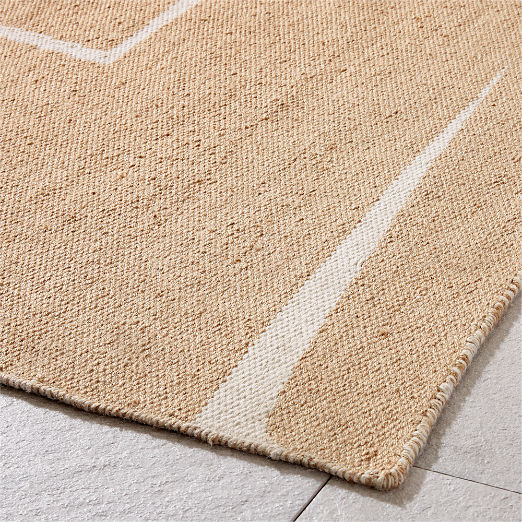 Faro Handwoven Performance White and Natural Indoor/Outdoor Area Rug 5'x8'