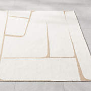 Faro Modern Handwoven Performance White and Natural Indoor/Outdoor Area ...