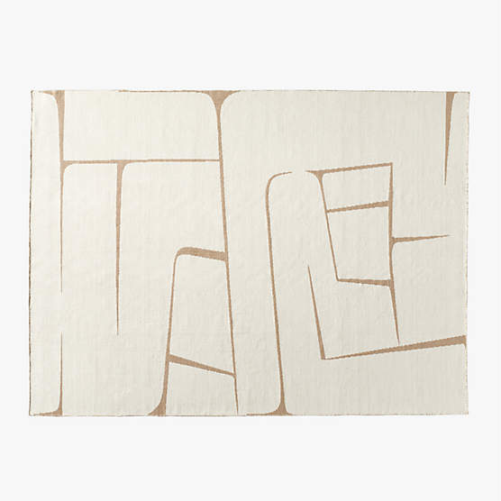 Faro Modern Handwoven Performance White and Natural Indoor/Outdoor Area ...