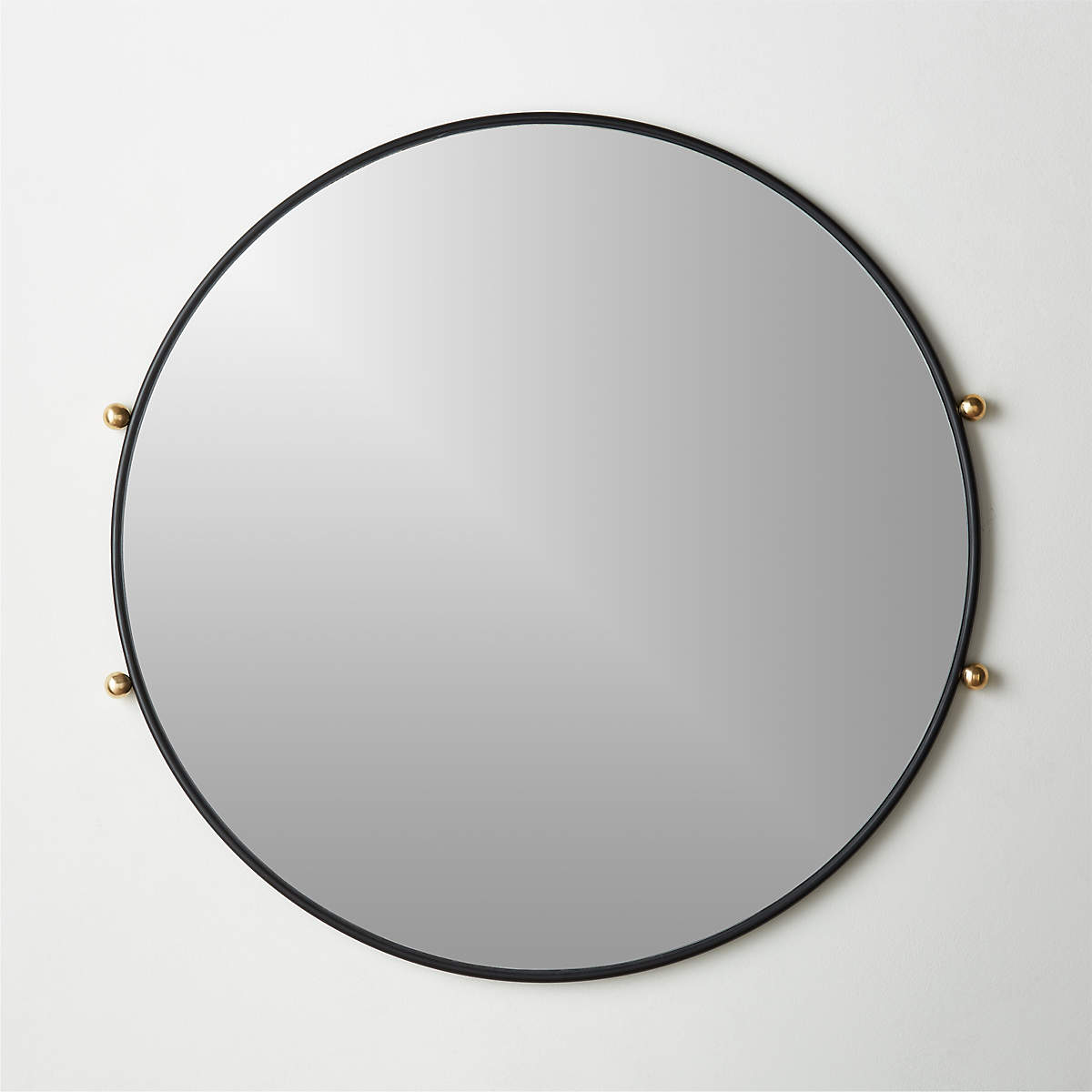 Farren Modern Round Matte Black Mirror 30" + Reviews CB2 Canada
